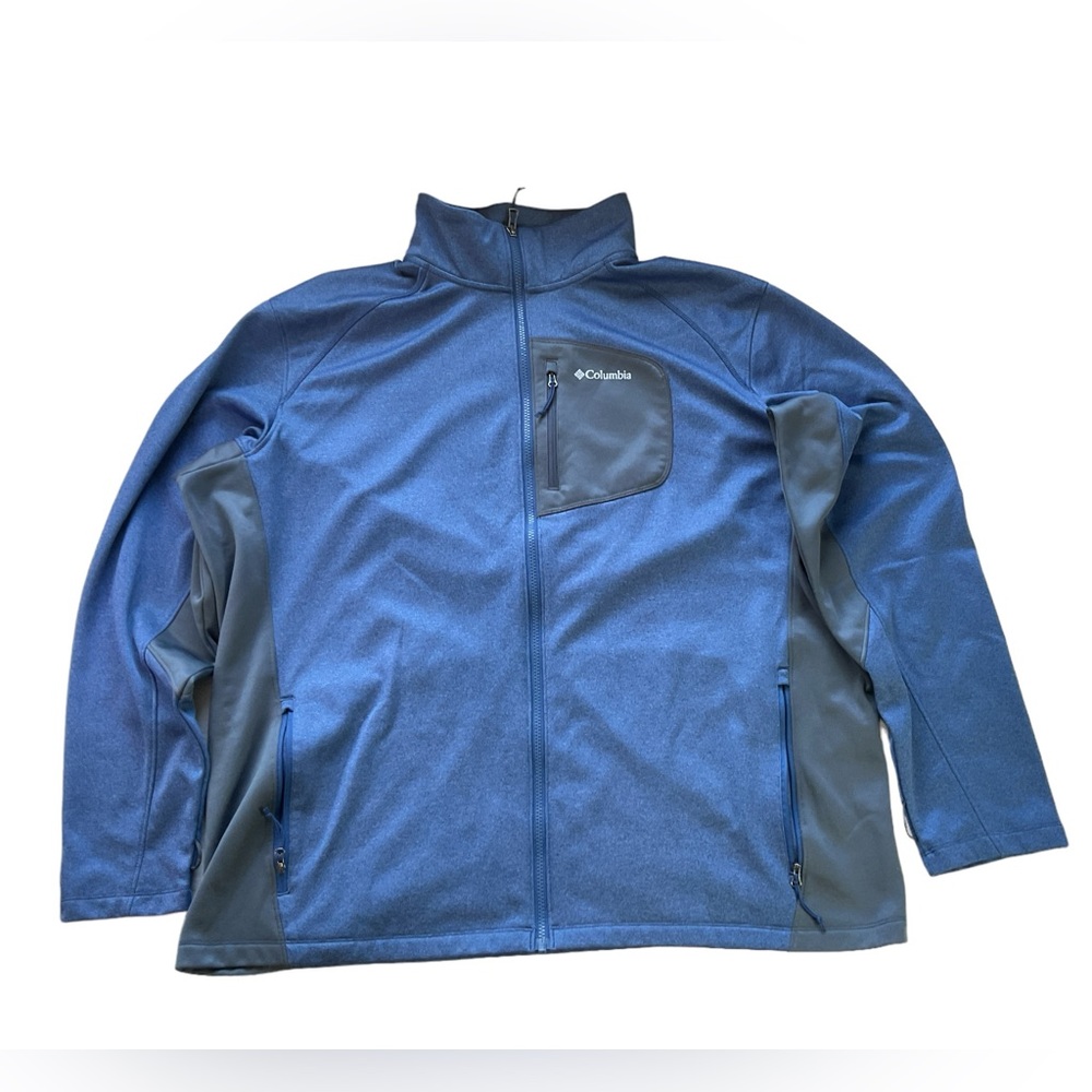 Columbia Men's Klamath Range Full Zip Fleece Jacket Sz XXL 2XL Navy Blue